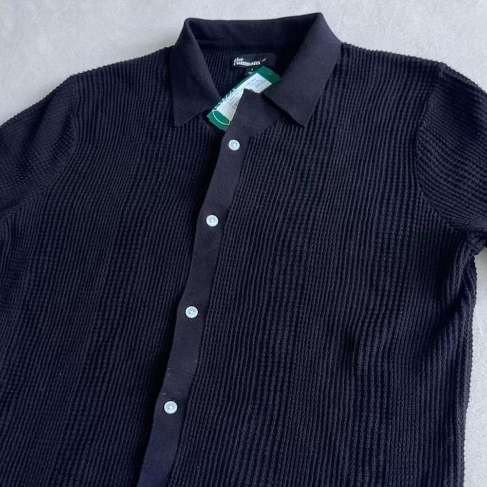 The Commons Men's NWT coastal date night knit collared fancy school going out
